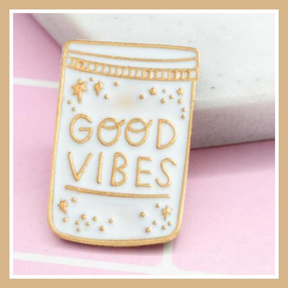 Moon Goddess Boutique Jewelry - New! High Quality "Good Vibes" Enamel Lapel Pin